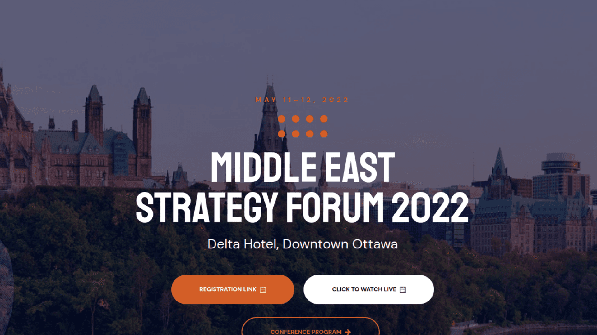 Middle East Strategy Forum 2022 event website