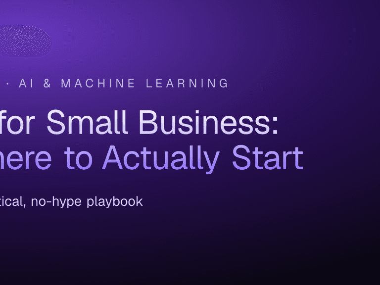 AI for small business — where to actually start